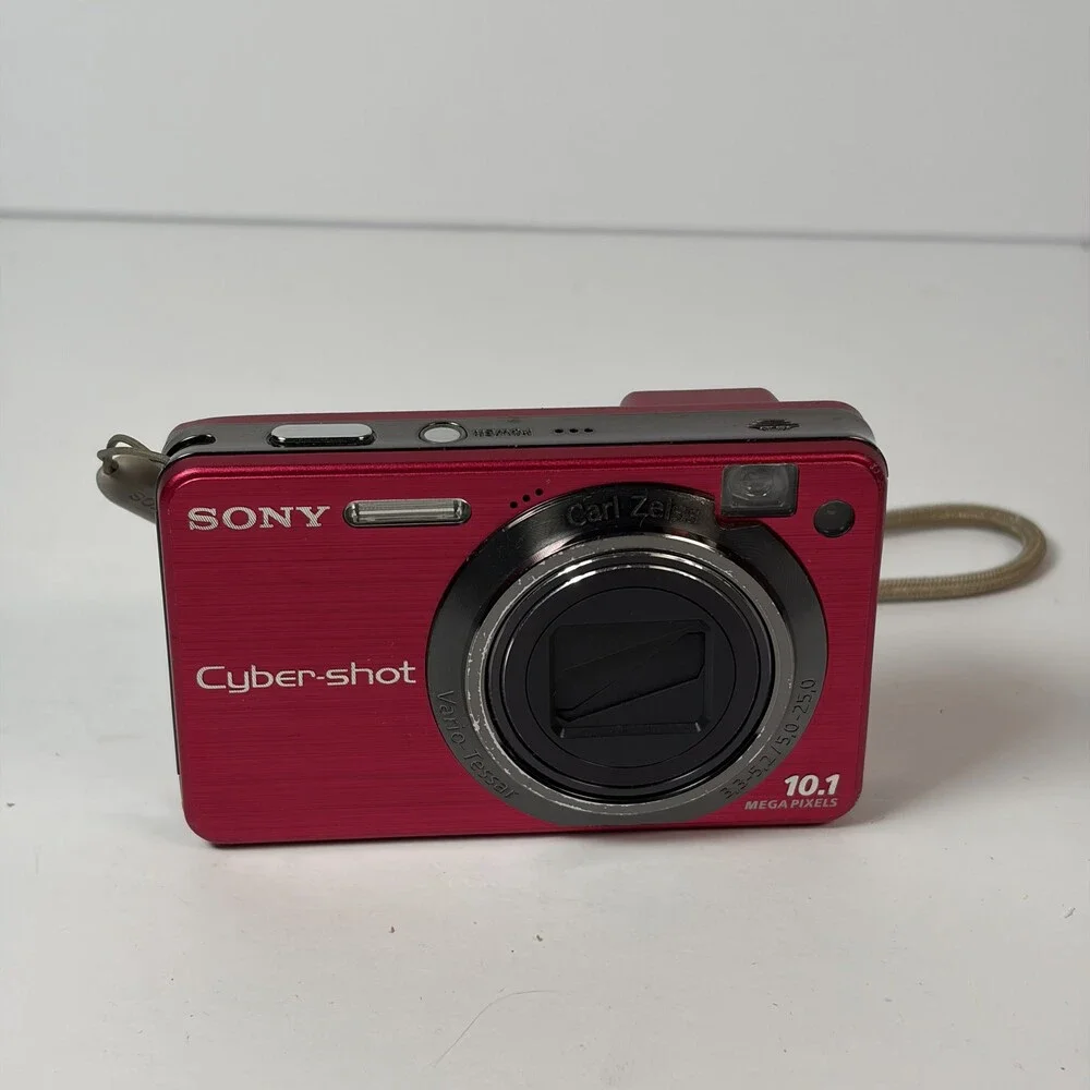 Sony Cyber-shot DSC-W170 10.1MP Digital Camera Red w/ Charger & Extra Battery
